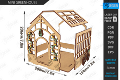 Mini Greenhouse Laser Cut Bundle |Plant Accessories| Garden Product Image 3