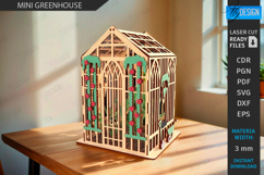 Mini Greenhouse Laser Cut |Plant Accessories SVG| Mini House Product Image 1