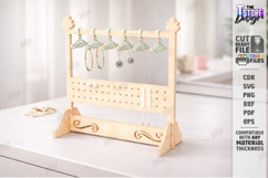 Mini Hanger Jewelry Display Laser Cut | Desk Jewelry Stand Product Image 1