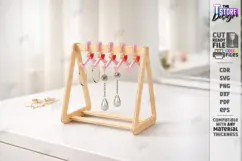 Mini Hanger Jewelry Display Laser Cut | Desk Jewelry Stand Product Image 1