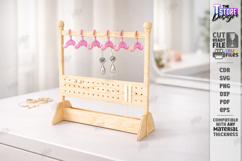 Mini Hanger Jewelry Display Laser Cut | Desk Jewelry Stand Product Image 1