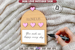Mini Love Message Sign Laser Cut|Sticky Note Holder|3D Laser Product Image 1