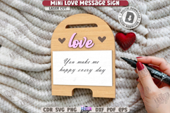 Mini Love Message Sign Laser Cut|Sticky Note Holder|3D Laser Product Image 1