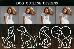 Dog Outline | Dog Monoline | Dog Single Line | Dog Heart SVG Product Image 2