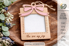 Mini Photo Frame Laser Cut. Hanging Picture Frame SVG Product Image 1