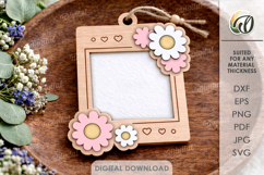 Mini Photo Frame Laser Cut. Hanging Picture Frame SVG Product Image 1