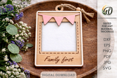 Mini Photo Frames Bundle Lasercut. Hanging Picture Frame SVG Product Image 10
