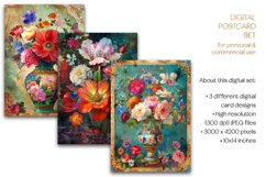 Flowers Of The Dutch Masters Postcard &amp; Art - 3 JPEG Files Product Image 1