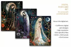The Virgin Mary Postcard & Art - 3 JPEG Files Product Image 1