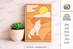 3D Mini puzzle decor Laser Cut. Wall art SVG. Nature scene Product Image 1