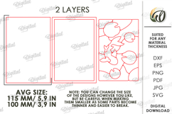 3D Mini puzzle decor Laser Cut. Wall art SVG. Koi fish Product Image 2