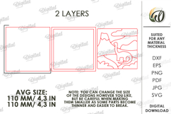 3D Mini puzzle decor Laser Cut. Wall art SVG. Dinosaur Product Image 2