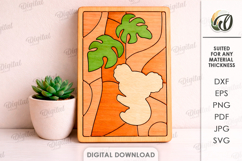 3D Mini puzzle decor Laser Cut. Wall art SVG. Koala Product Image 1