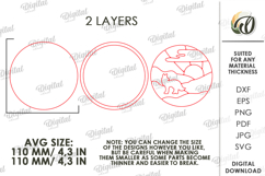 3D Mini puzzle decor Laser Cut. Wall art SVG. Nature scene Product Image 2