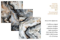 Marble Crystal Quartz 3 Seamless Patterns Product Image 1
