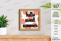 Summer Mini Sign Laser Cut . Summer Wall Decor SVG Product Image 1
