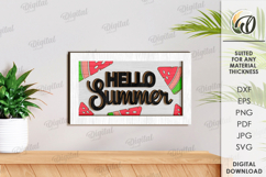 Summer Mini Sign Laser Cut . Summer Wall Decor SVG Product Image 1