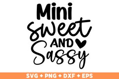 Mini Sweet And Sassy SVG, Sassy Girl SVG, Sassy SVG Product Image 1