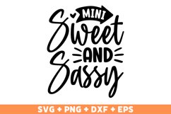 Mini Sweet And Sassy SVG, Sassy Girl SVG, Sassy SVG Product Image 1