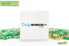 Mini Wood Tiered Tray Sign Mock up for St. Patrick's Day Product Image 1