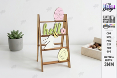 Mini Decorative Ladder Shelf Laser Cut | Easter Tiered Tray Product Image 1