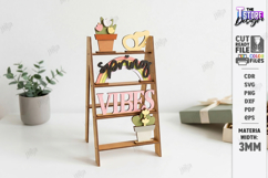 Mini Decorative Ladder Shelf Laser Cut | Easter Tiered Tray Product Image 1