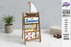 Mini Decorative Ladder Shelf Laser Cut | Easter Tiered Tray Product Image 1