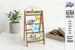 Mini Decorative Ladder Shelf Laser Cut | Easter Tiered Tray Product Image 1