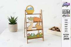 Mini Decorative Ladder Shelf Laser Cut | Easter Tiered Tray Product Image 1