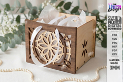 Mini Wooden Gift Box Laser Cut | Wedding Favor Box | Pattern Product Image 1