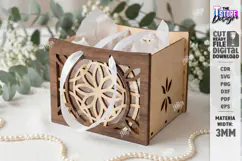 Mini Wooden Gift Box Laser Cut | Wedding Favor Box | Pattern Product Image 1