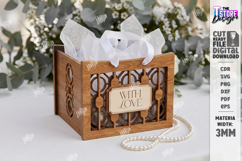 Mini Wooden Gift Box Laser Cut | Wedding Favor Box | Pattern Product Image 1