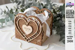 Mini Wooden Gift Box Laser Cut | Wedding Favor Box | Pattern Product Image 1
