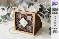 Mini Wooden Gift Box Laser Cut | Wedding Favor Box | Pattern Product Image 1