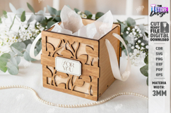 Mini Wooden Gift Box Laser Cut | Wedding Favor Box | Pattern Product Image 1