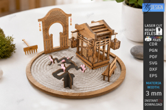 Mini Zen Garden Sand Tray Laser Cut Bundle | Desktop Decor Product Image 2