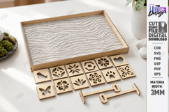 Mini Desktop Zen Garden Laser Cut |Desktop Meditation Garden Product Image 1
