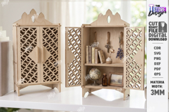 Miniature Cabinet Book Nook Laser Cut Bundle | Dollhouse SVG Product Image 6