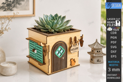 Miniature House Planter Laser Cut | Succulent Pot | Garden Product Image 1