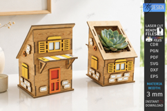 Miniature House Planter Laser Cut | Succulent Pot | Garden Product Image 1