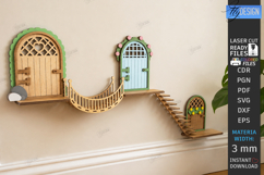 Miniature Wall Fairy Door Laser Cut Bundle | 3D Magic Door Product Image 13