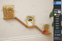Miniature Wall Fairy Door Laser Cut Bundle | 3D Magic Door Product Image 5