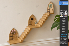 Miniature Wall Fairy Door Laser Cut Bundle | 3D Magic Door Product Image 9