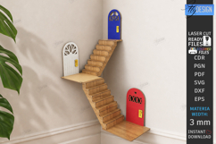 Miniature Wall Fairy Door Laser Cut Bundle | 3D Magic Door Product Image 10