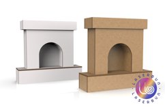 Miniature fireplace, doll house furniture. SVG DXF cut files Product Image 1