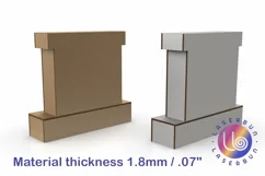 Miniature fireplace, doll house furniture. SVG DXF cut files Product Image 4