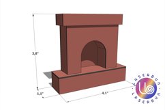 Miniature fireplace, doll house furniture. SVG DXF cut files Product Image 2