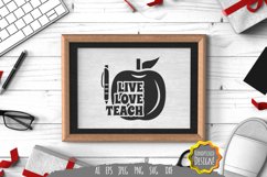Live Love Teach Hand Lettering SVG Product Image 1