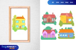 Minimal Different Houses SVG Product Image 1