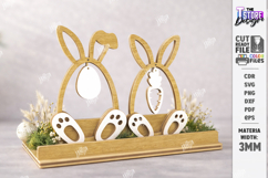 Minimalist Easter Bunny Shelf Sitter Laser Cut | Boho Easter Product Image 1